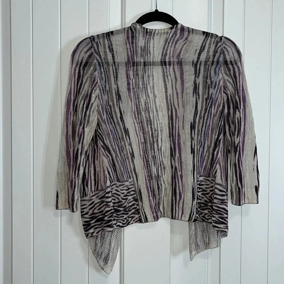 Nic + Zoe | linen blend colorful cardigan. Minor stretch flaw, see last pic. S - Picture 2 of 5